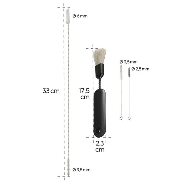 Barista čisticí set nejen pro automatické kávovary s hadičkou na mléko, 4dílný