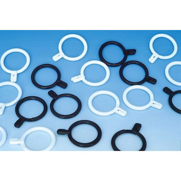 kroužek d33 /10ks/-záclonový, skřipec, plast