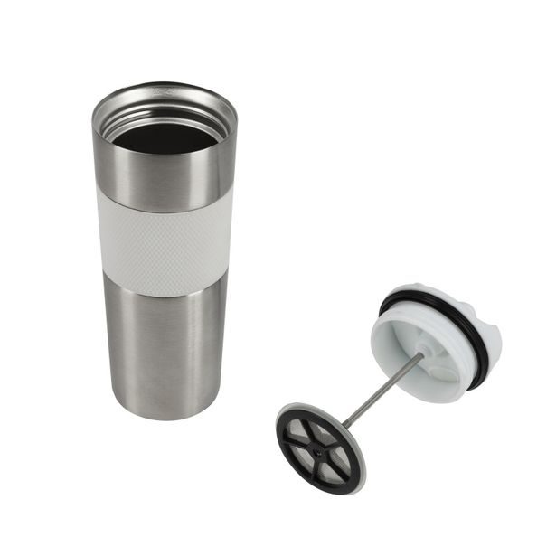 BERGNER Termohrnek 460 ml nerez bílá BG-37789-WH