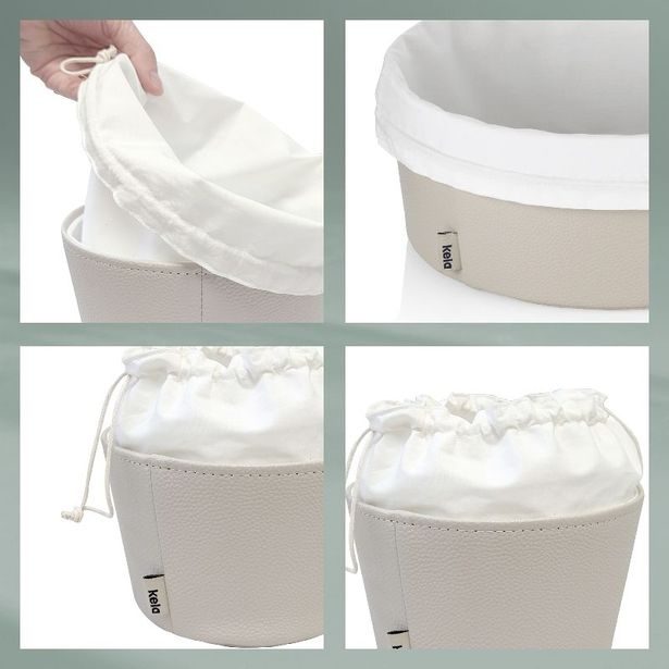 KELA Košík na chleba Grana PU kůže stříbrná šedá 11,0cm 28,0cm KL-12546