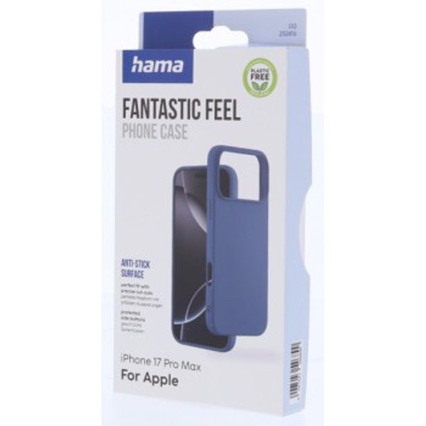 Hama Fantastic Feel, kryt pro Apple iPhone 17 Pro Max, hebký povrch, modrý