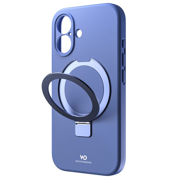 White Diamonds Mag Urban Stand Case, kryt pro Apple iPhone 16, MagSafe kompatibilní, modrý