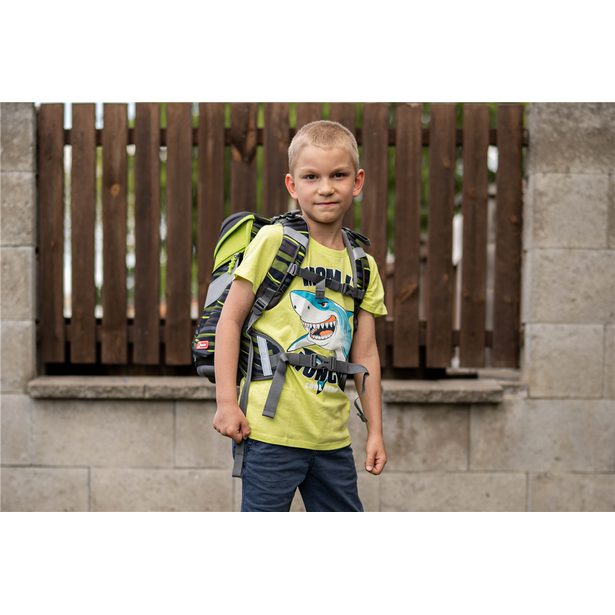 Školní aktovka Space pro prvňáčky - 5-dílný set, Step by Step Černý panter, certifikát AGR