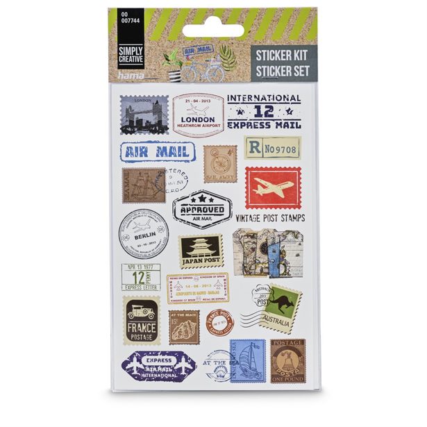 Hama samolepky pro kreativní tvorbu II, různé motivy, balení 54 setů (cena je uvedená za 1 set)
