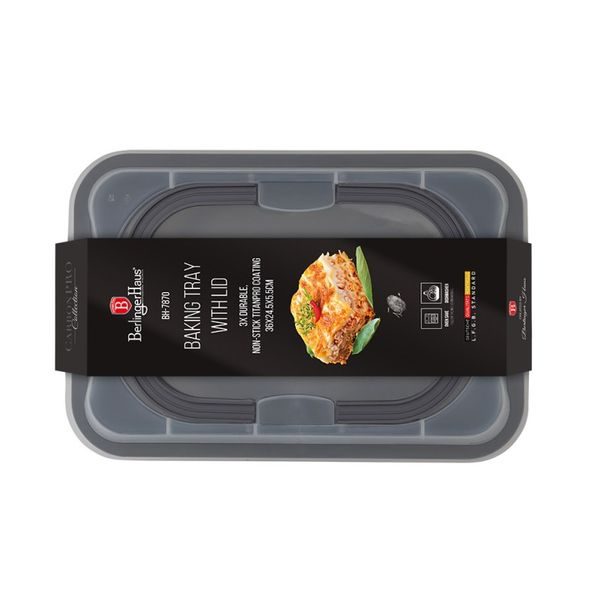 BERLINGERHAUS Plech na pečení s víkem přenosný Carbon Pro BH-7870