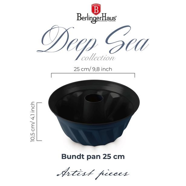 BERLINGERHAUS Forma na bábovku s titanovým povrchem 25 cm Deep sea Collection BH-8705