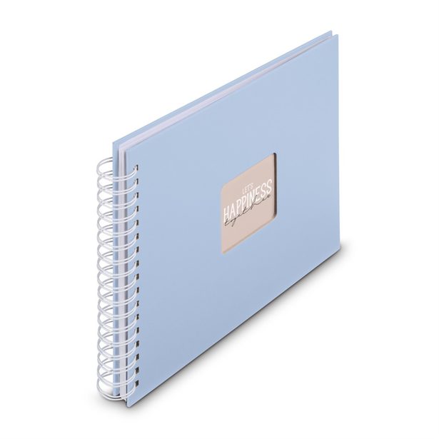 Hama album klasické spirálové FINE ART 28x24 cm, 50 stran, lagoon, bílé listy