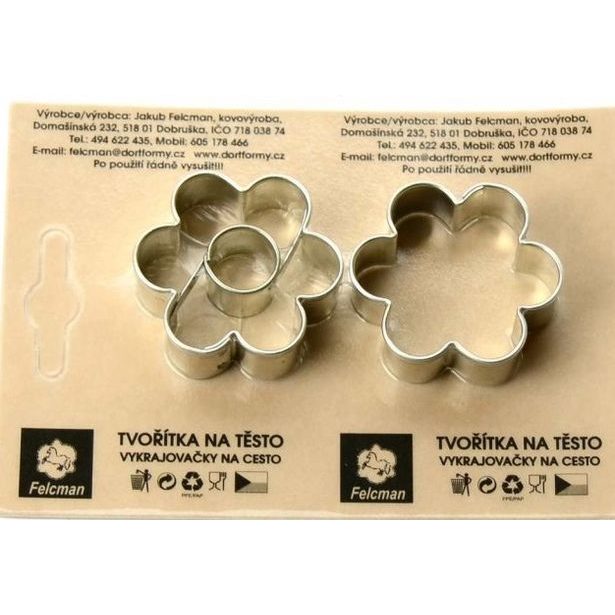 vykr. 0862 Kytičky malé, 3,6cm, 2ks /b.SKIN/