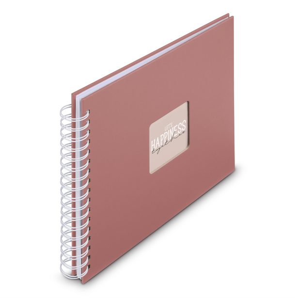 Hama album klasické spirálové FINE ART 28x24 cm, 50 stran, terra, bílé listy