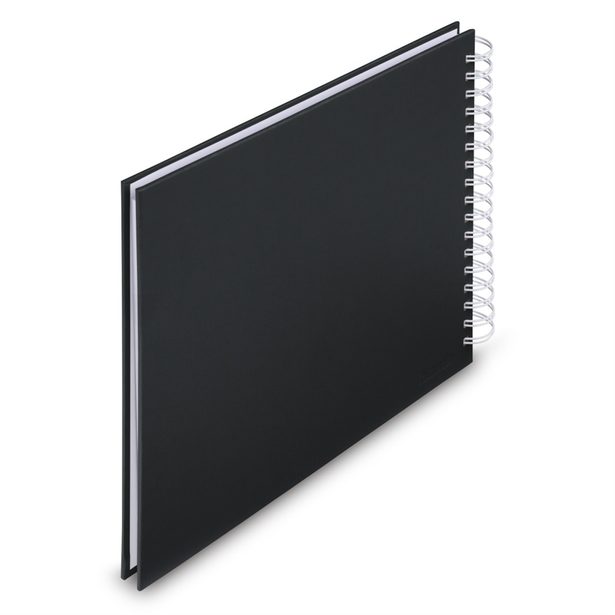 Hama album klasické spirálové FINE ART 28x24 cm, 50 stran, nová černá, bílé listy