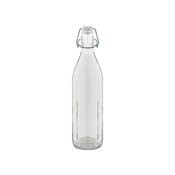 láhev 1,0l KULATÁ, COSTOLATA, patent.uzávěr,sklo