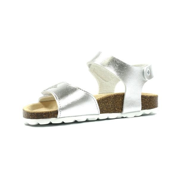 Dětské kožené sandálky Richter - stříbrná