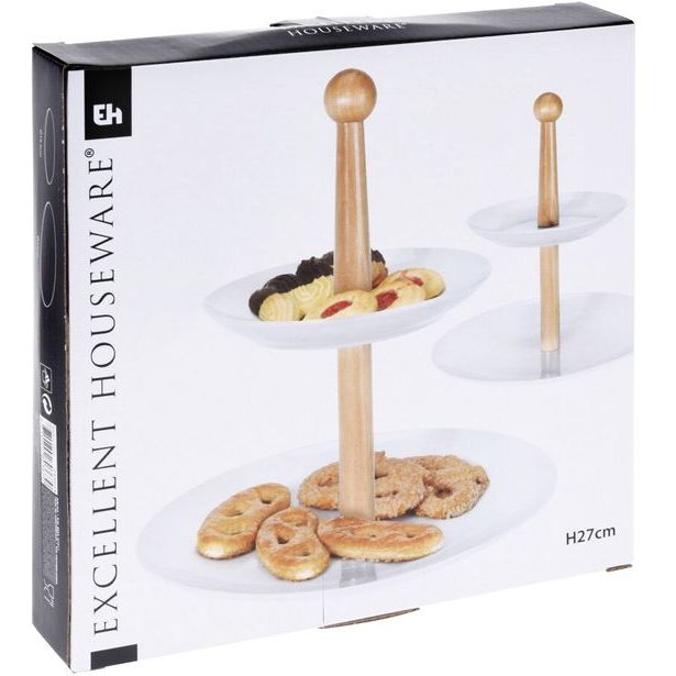 EXCELLENT HOUSEWARE Etažér dvoupatrový porcelánový KO-628900200