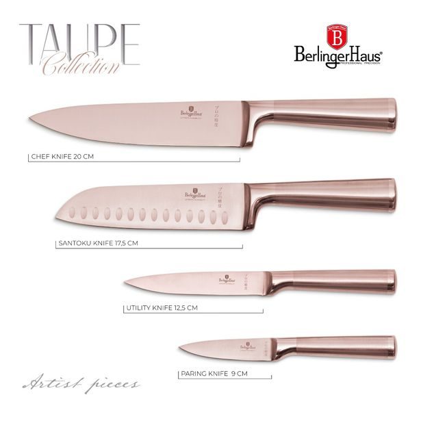 BERLINGERHAUS Sada nožů nerez 4 ks Taupe Collection BH-2977