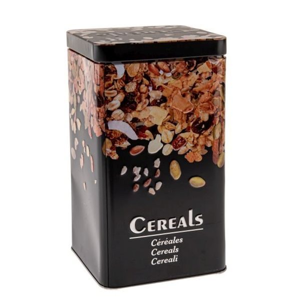 dóza plech. 10x10x17,5cm, CEREALS, na cereálie
