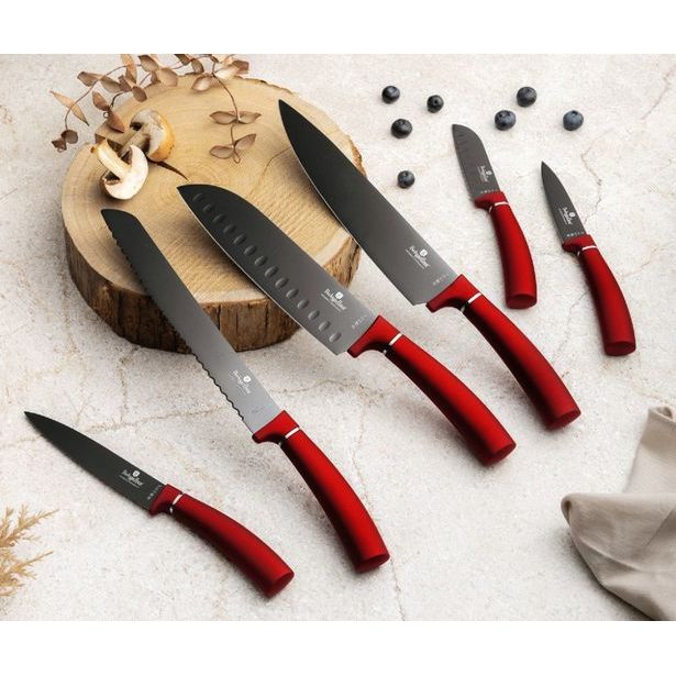 BERLINGERHAUS Sada nožů s nepřilnavým povrchem 4 ks Burgundy Metallic Line BH-2887