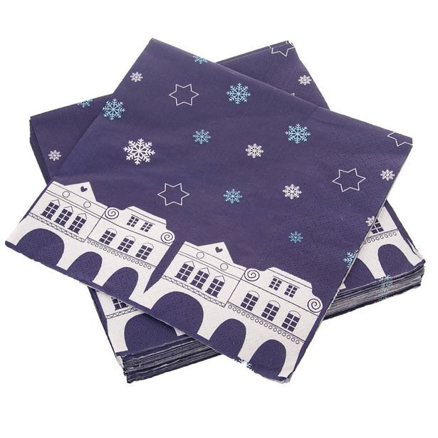 Ubrousek papír DOMKY 20 ks 33x33 cm