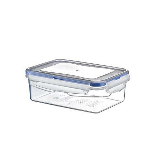 dóza 1,4l obdél. 18x12,5x6cm, patentní víčko, plast