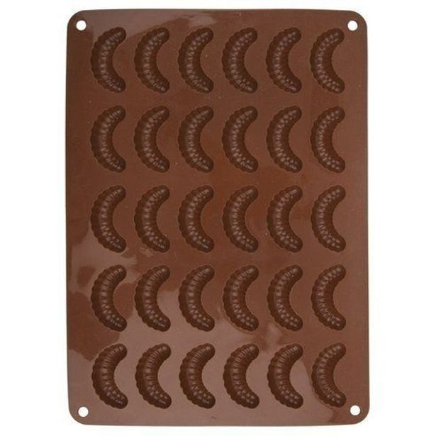forma na 30ks rohlíčků 5,5cm, hnědá, 34,5x24,5x1,2cm, silikon