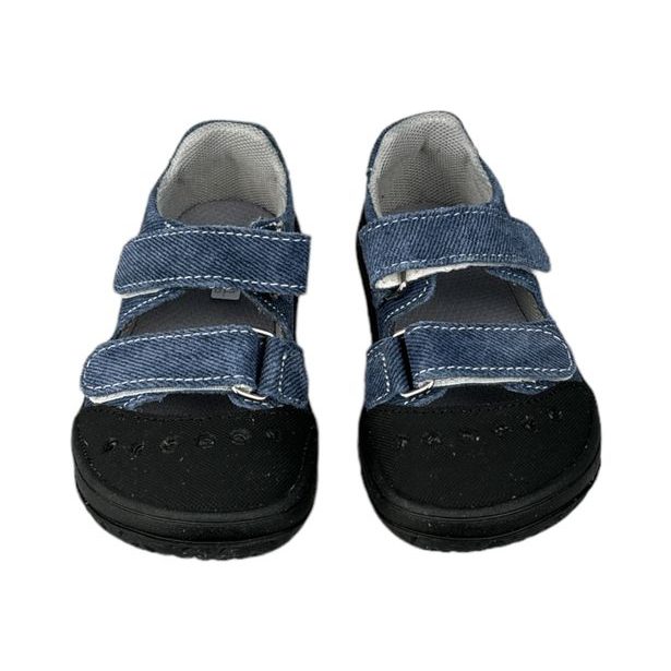 Dětská letní obuv Jonap - Modrá riflovina s okopovou špičkou