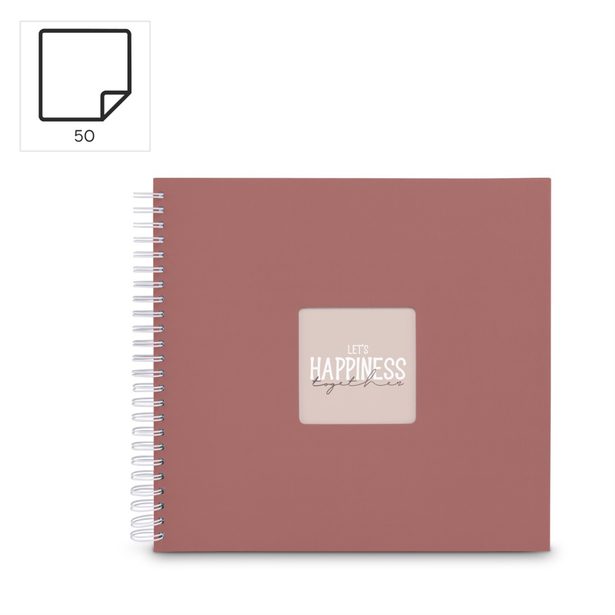 Hama album klasické spirálové FINE ART 36x32 cm, 50 stran, terra, bílé listy