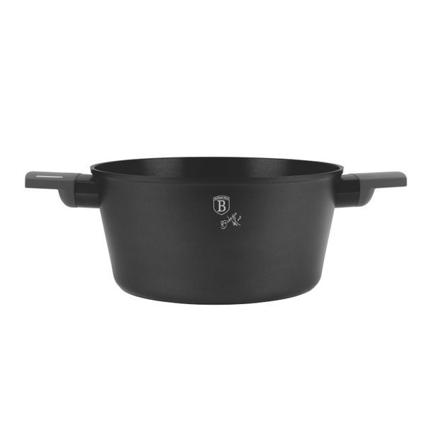 BERLINGERHAUS Kastrol s titanovým povrchem a poklicí 24 cm Antracit Collection BH-8131