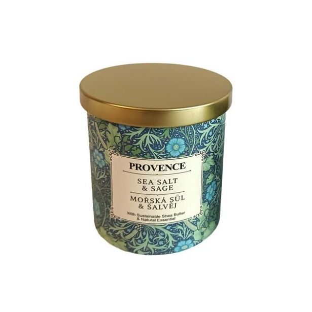 Provence SVÍČKA VE SKLE MOŘSKÁ SŮL A ŠALVĚJ 8X9CM 206G_hamashop