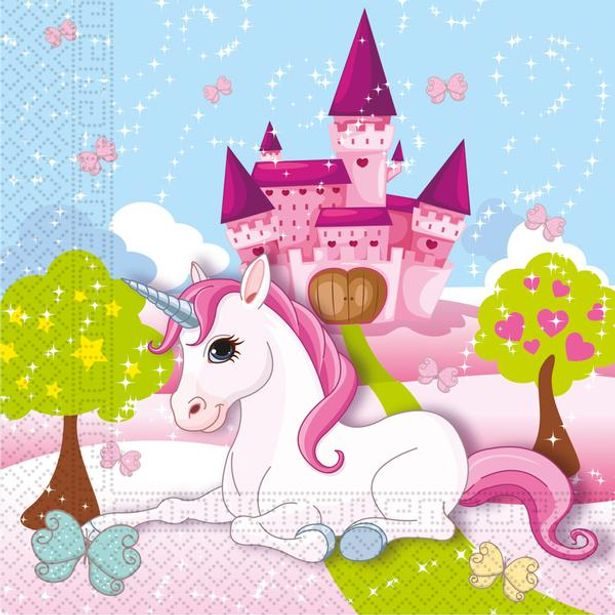 PROCOS UBROUSKY PAPÍROVÉ JEDNOROŽEC 20 KS, 33X33 CM_hamashop