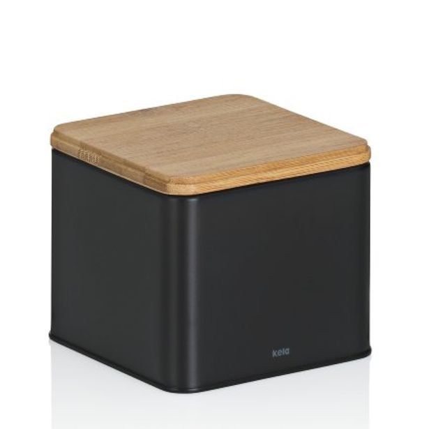 KELA Úložná dóza Kiril kovová černá 11,5x11,5x9,5cm 800,0ml KL-17887