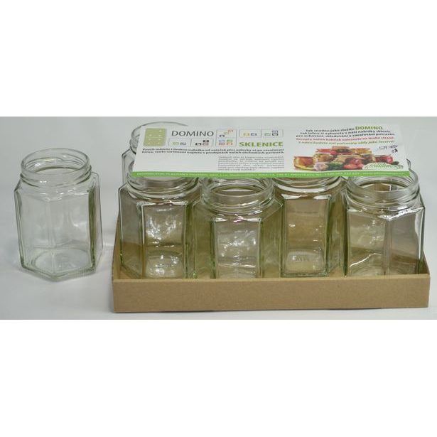 sklen.zavař. 195ml- 8ks-ŠESTIHRAN-TO58