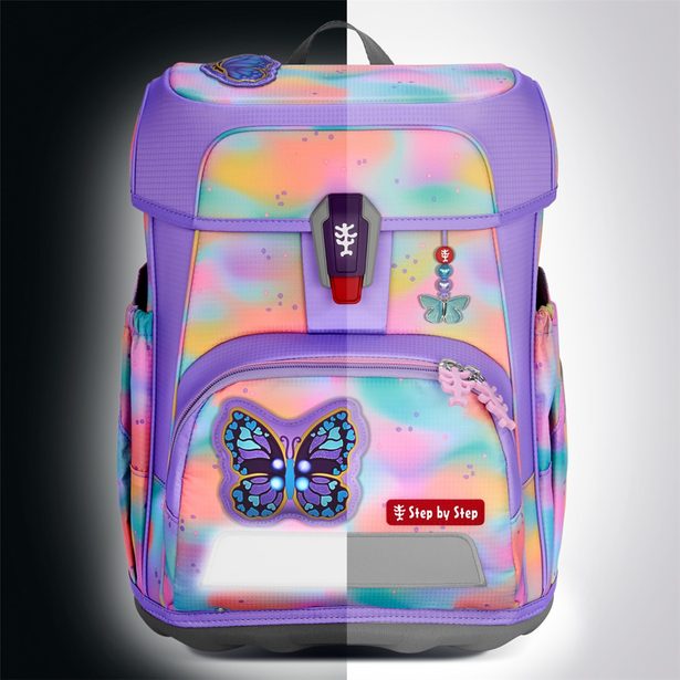 Školní aktovka Step by Step CLOUD FLASH, Butterfly Luna - 5 dílný set, AGR certifikát