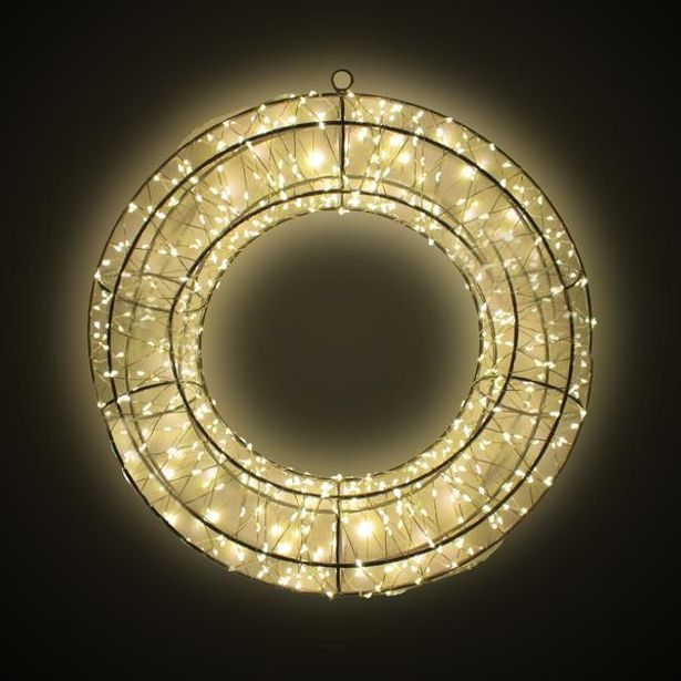 TORO DEKORACE VĚNEC 3D LED 36X7X36CM KOV_hamashop