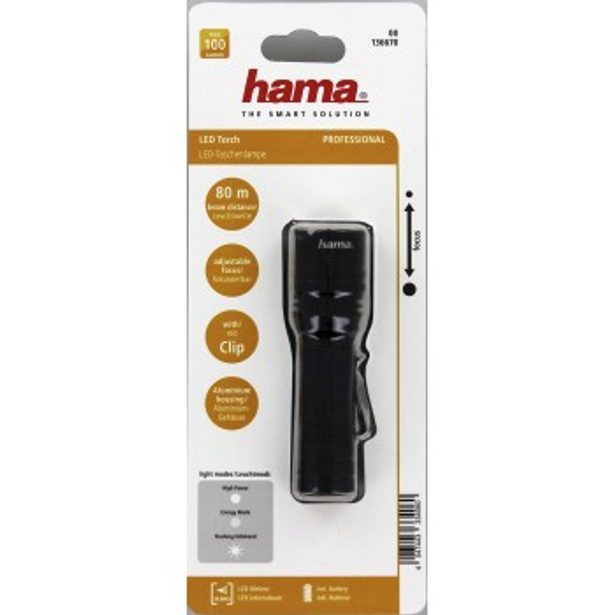 Hama Professional 1, LED Torch, 100 lumens