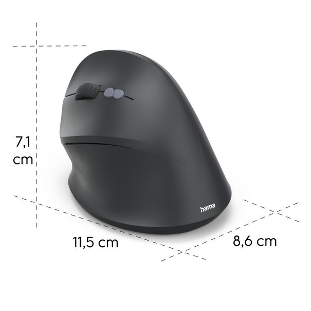 Hama vertikální ergonomická bezdrátová myš EWM-500L