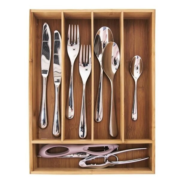 EXCELLENT HOUSEWARE Příborník bambusový 35 x 26 x 5 cm KO-784610070