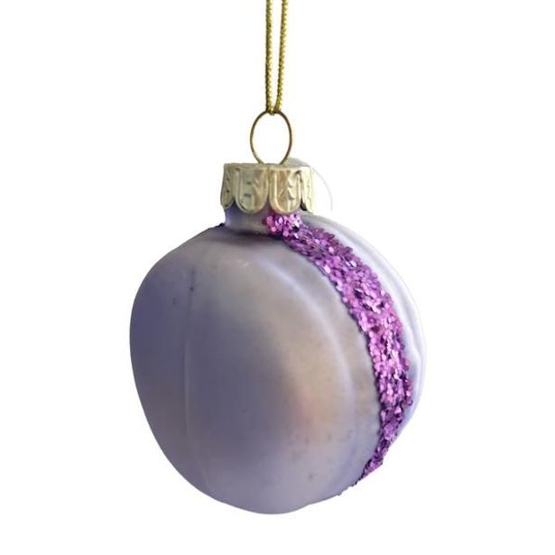 TORO OZDOBA VÁNOČNÍ MAKRONKA 5,6X4,2X7,4CM SKLO_hamashop