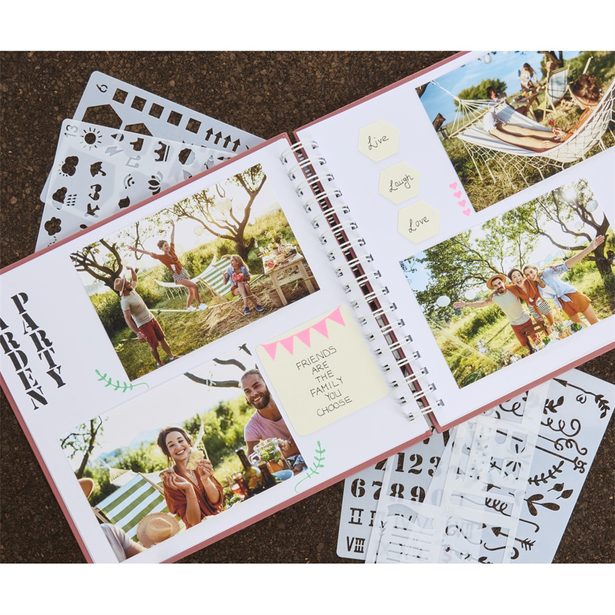 Hama album klasické spirálové FINE ART 36x32 cm, 50 stran, lagoon, bílé listy