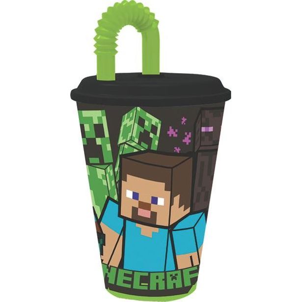STOR KELÍMEK S BRČKEM MINECRAFT 430 ML, PLAST_hamashop