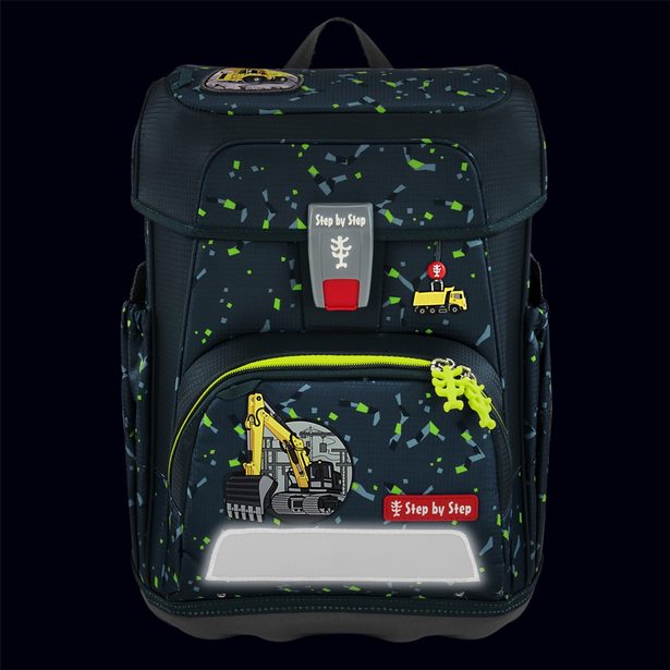 Školní aktovka Step by Step CLOUD, Bagger Rocco - 5 dílný set, AGR certifikát