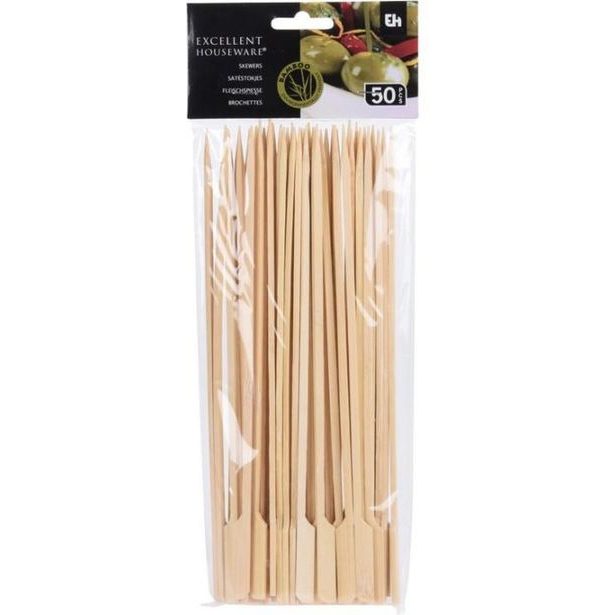 jehla 25cm, 50ks, špíz, ražniči, gril, bambus