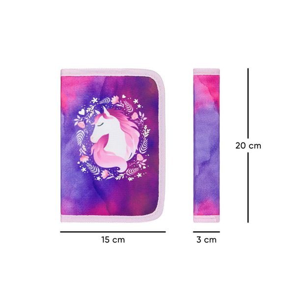 BAAGL Školní penál klasik dvě chlopně Kůň Baagl