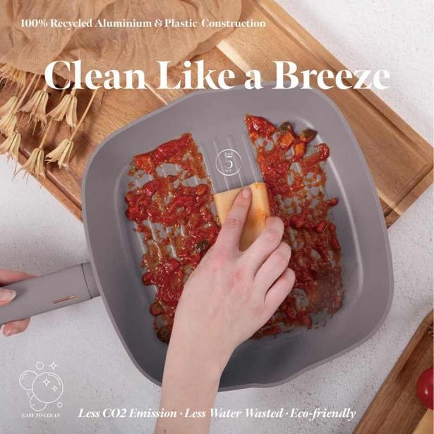 BERLINGERHAUS Sada pánví s titanovým povrchem 3 ks Taupe Collection steak BH-8109