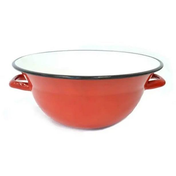 krajáč d30cm (5,0l) červený, smalt