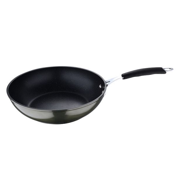 BERGNER Wok pánev s nepřilnavým povrchem MIDNIGHT 28 cm zelená BG-30129-GR