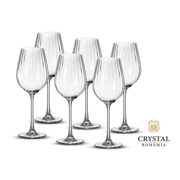 sklen. 500ml, 6ks, BOHEMIA COLUMBA OPTIC, červ.víno, DB
