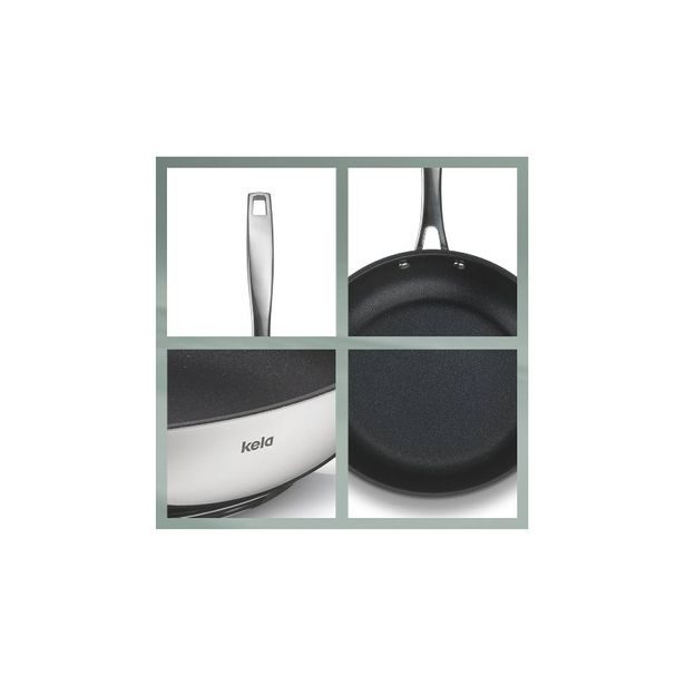 KELA Pánev Flavoria nerez 18/10 s nepřilnavým povrchem 5,5 cm 24,0 cm KL-10198