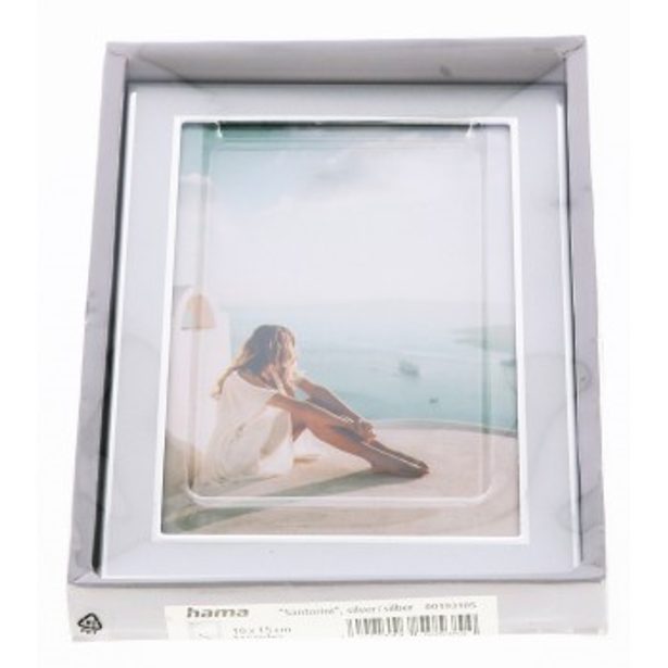 Hama portrétový rámeček SANTORINI, 10x15 cm, stříbrná