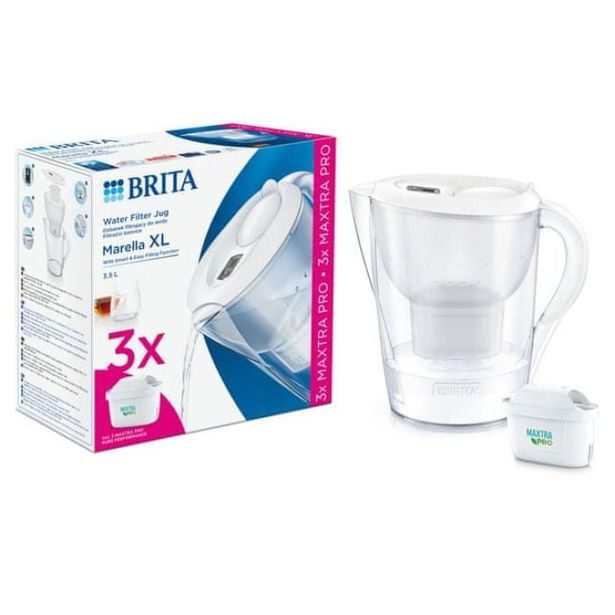 konvice Brita Marella XL 3,5l bílá + 3x MX Pro PO 2024