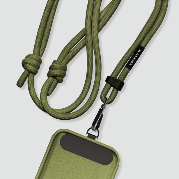 Black Rock Universal Lanyard, šňůrka na mobil, s karabinkou, 30-60 cm, olivově zelená
