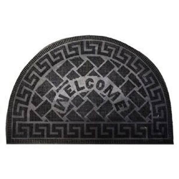 rohož 60x40cm PŮLKRUH, WELCOME, guma